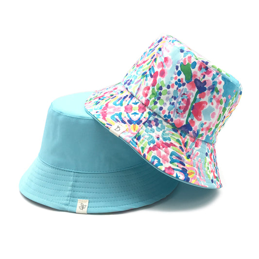 Reversible Watercolor Floral Bucket Hat