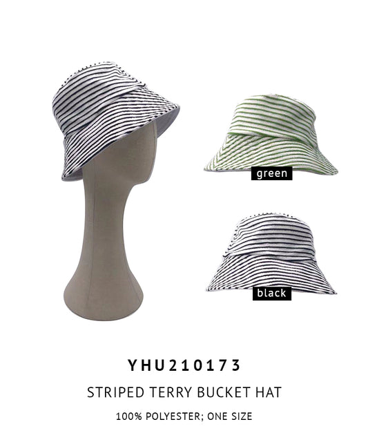 Striped Terry Bucket Hat