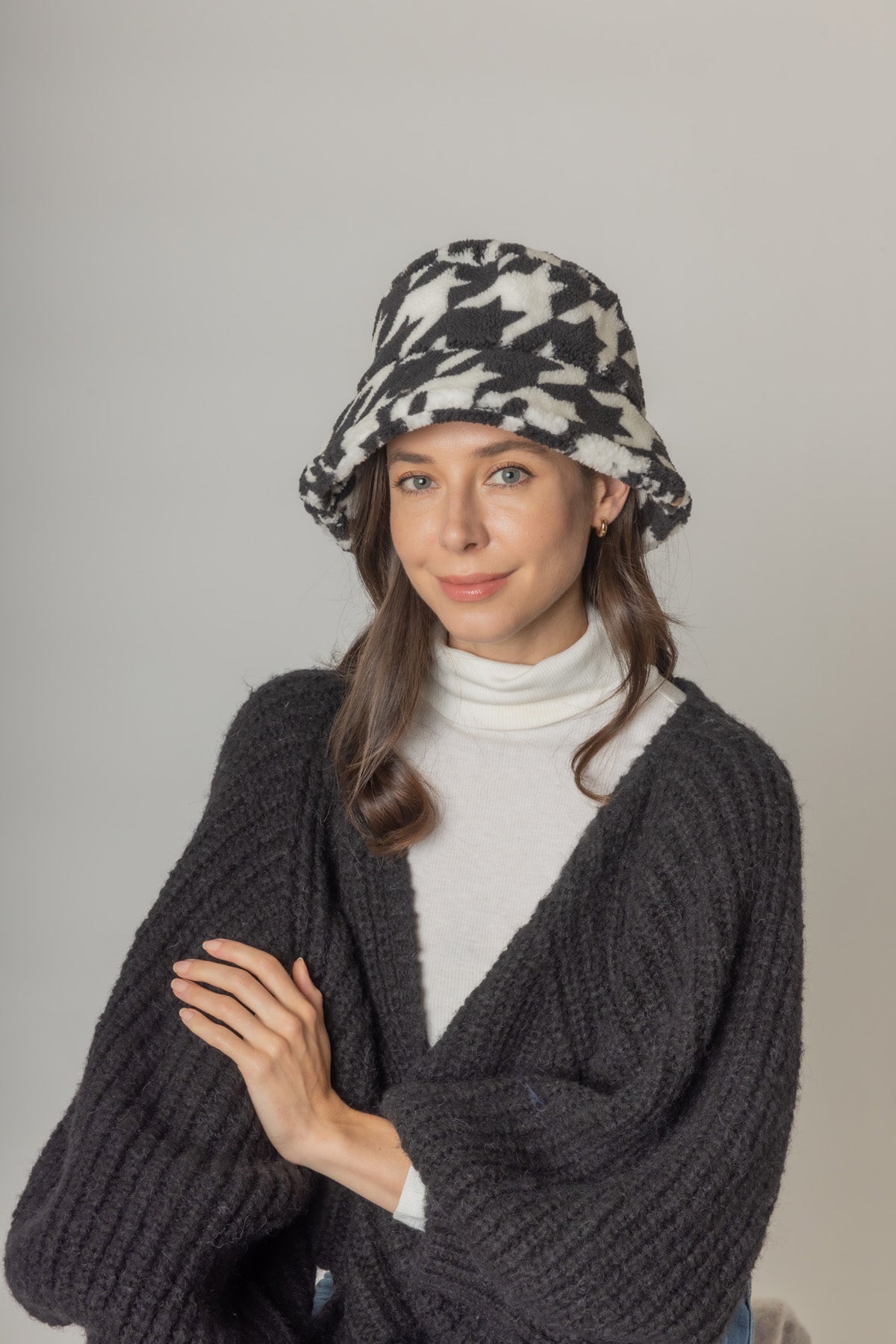 Printed Sherpa Bucket Hat