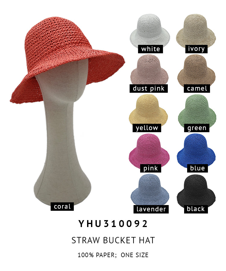 Straw Bucket Hat