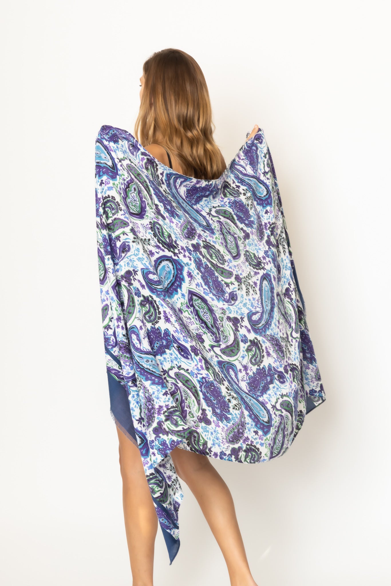 Paisley Border Print Scarf