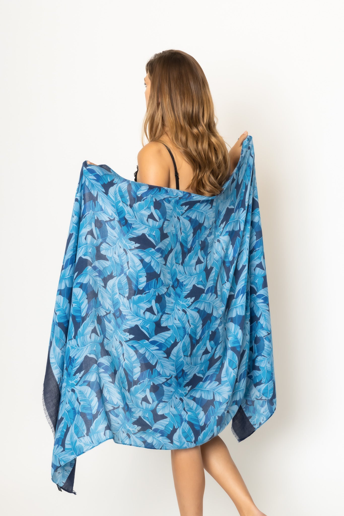 Palm Leaf Print Scarf