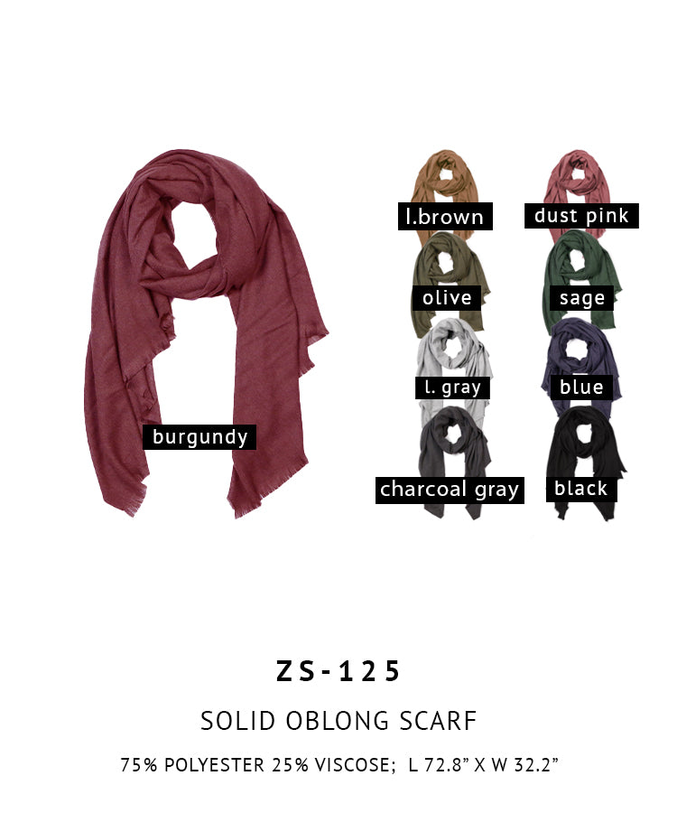 Solid Oblong Scarf