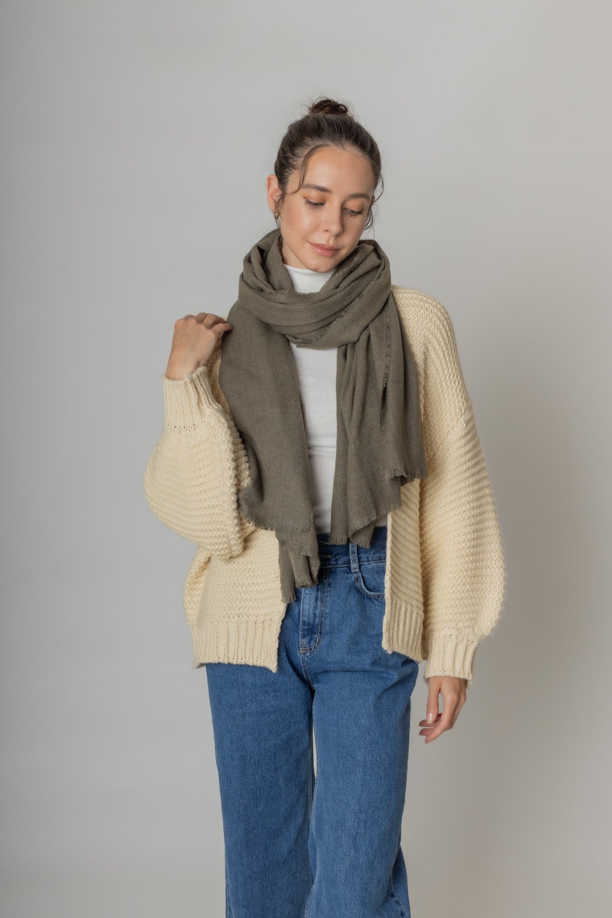 Solid Oblong Scarf