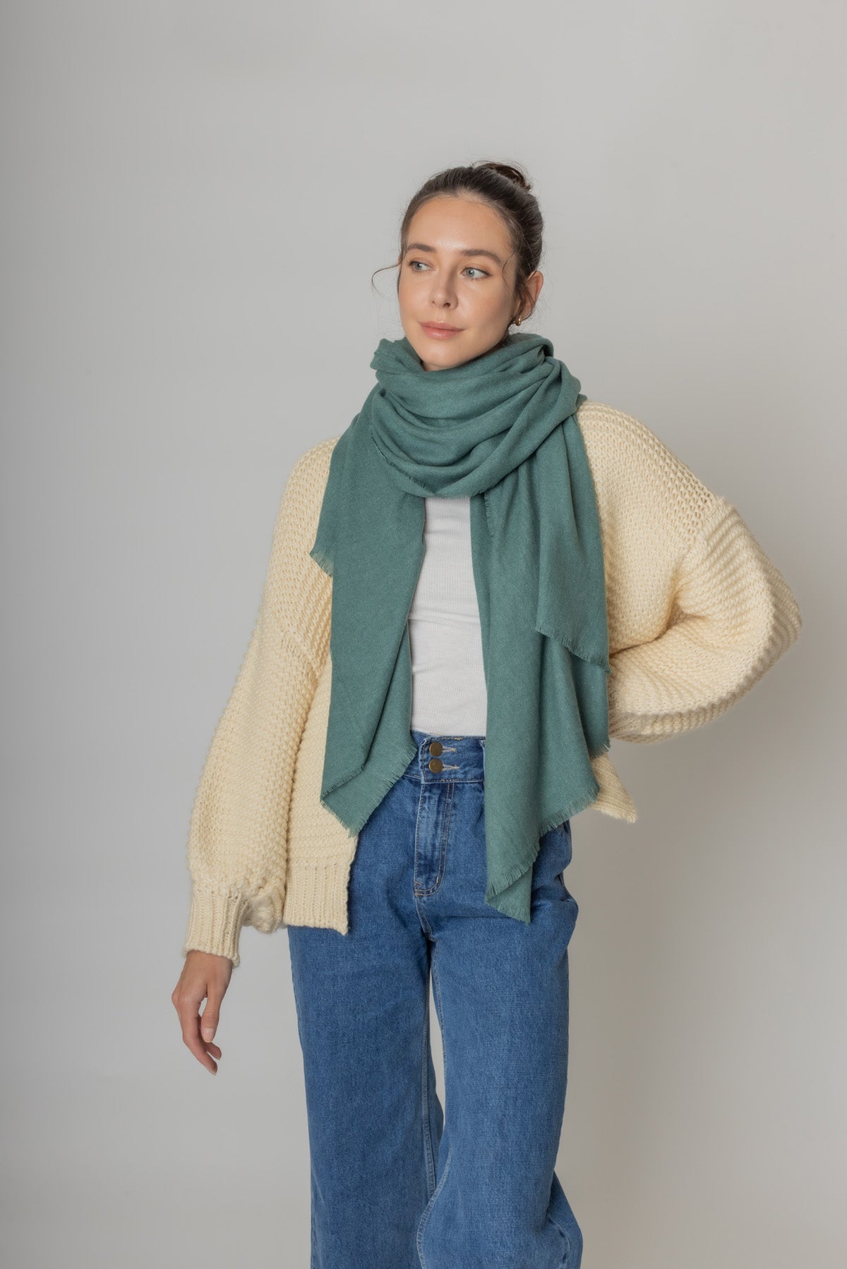 Solid Oblong Scarf