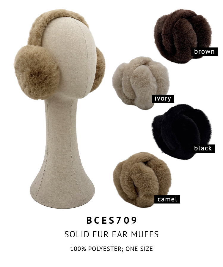 Solid Faux Fur Ear Muffs