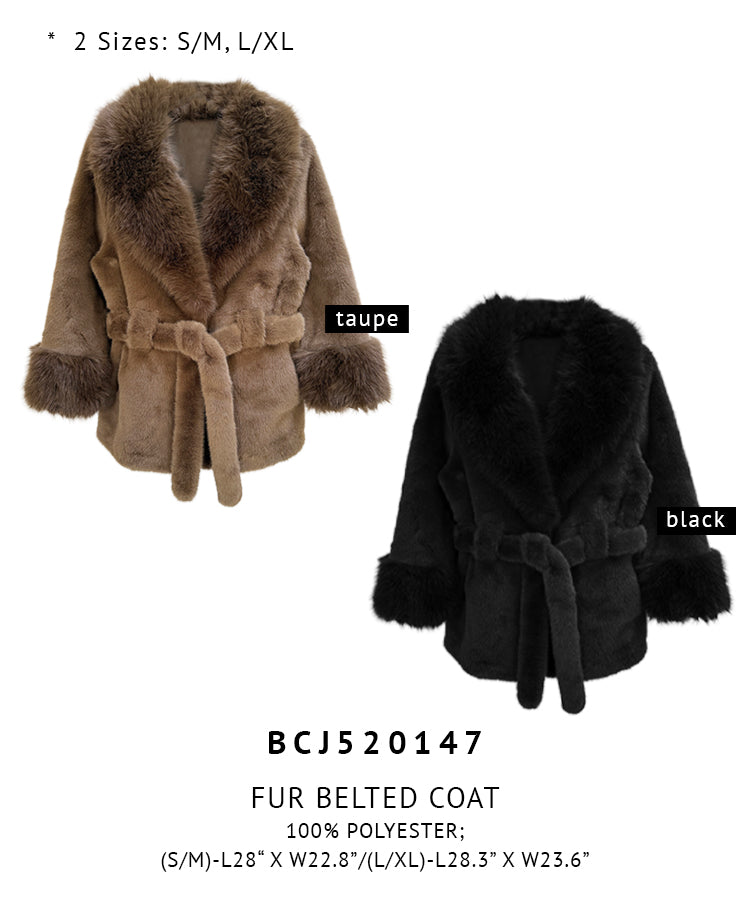 Belted Fur Coat