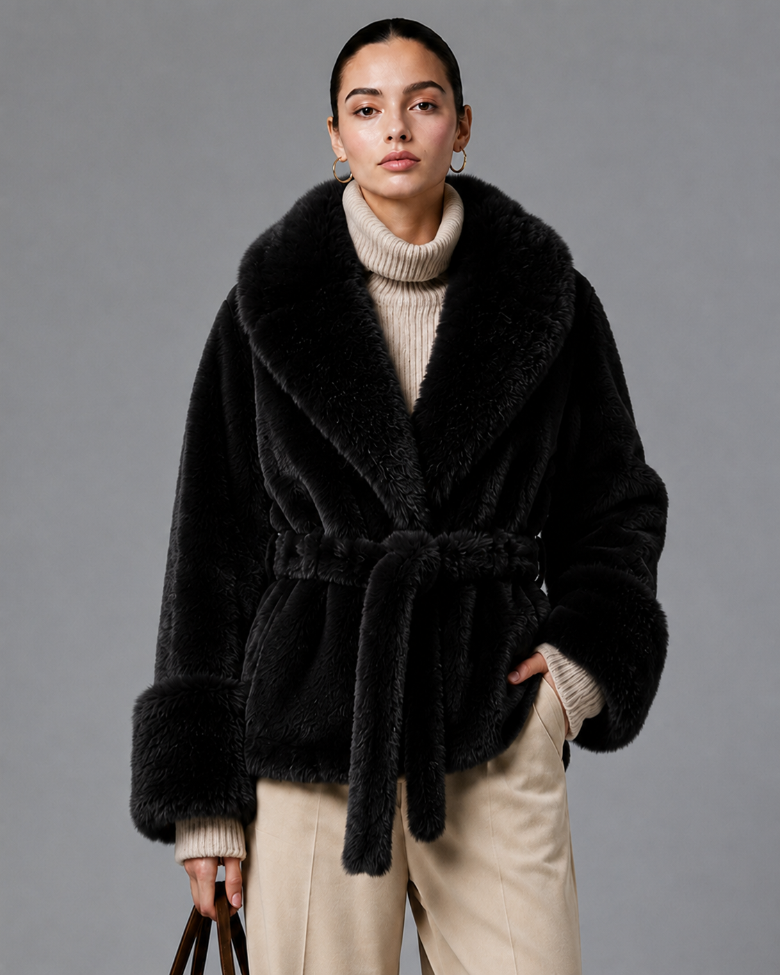 Belted Fur Coat