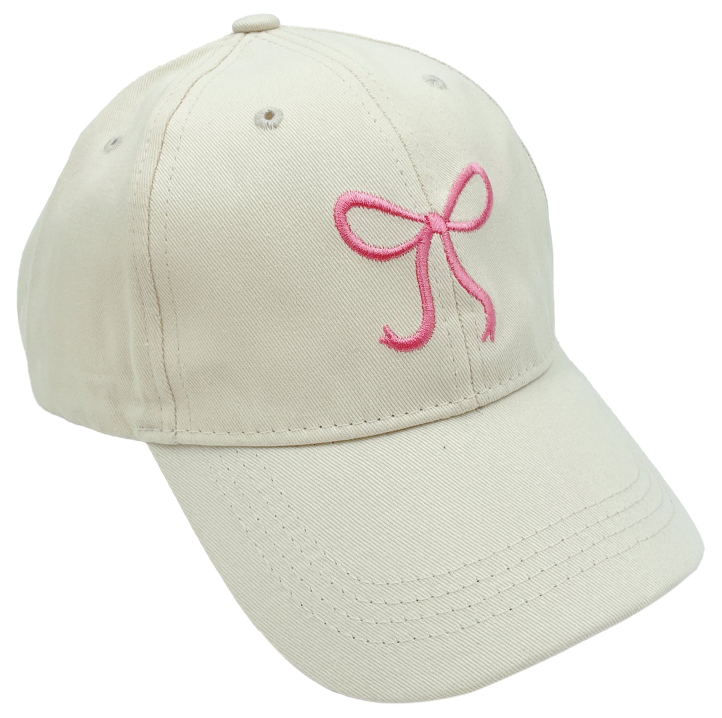 Embroidered Bow Baseball Cap