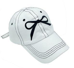 Embroidered Big Bow Baseball Cap