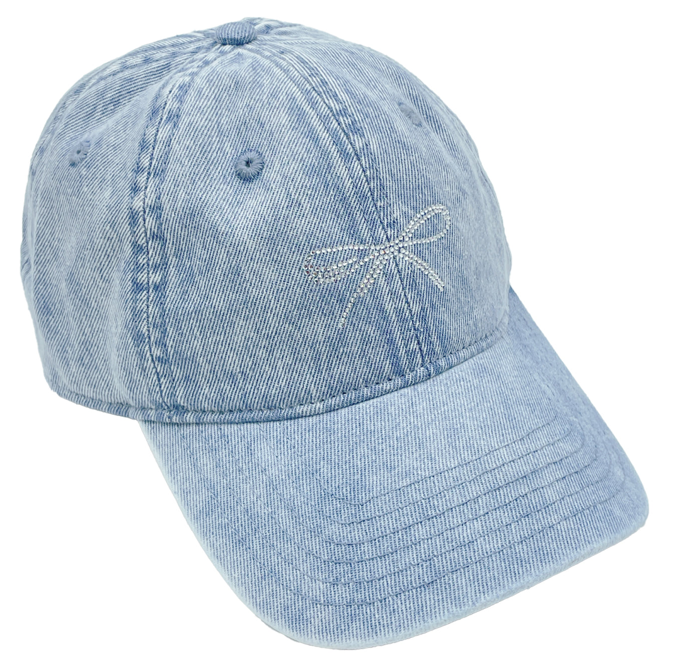 Stone Bow Denim Baseball Cap