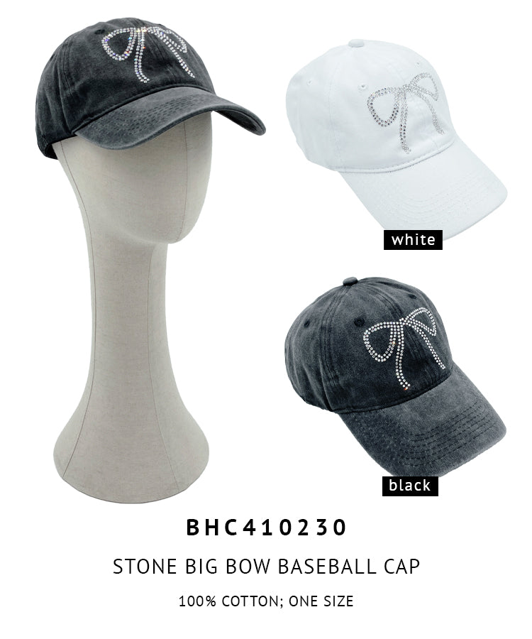 Stone Big Bow Baseball Cap