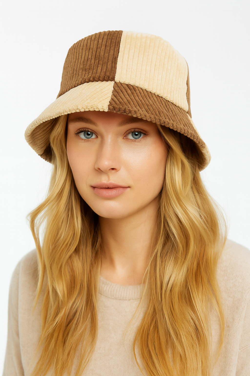 Colorblock Corduroy Bucket Hat