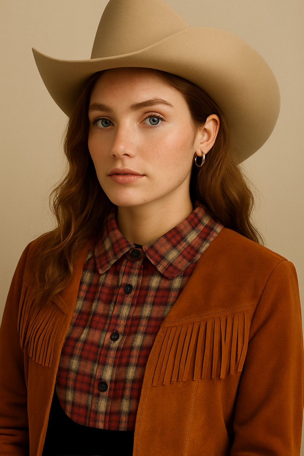 Plaid Western Collar