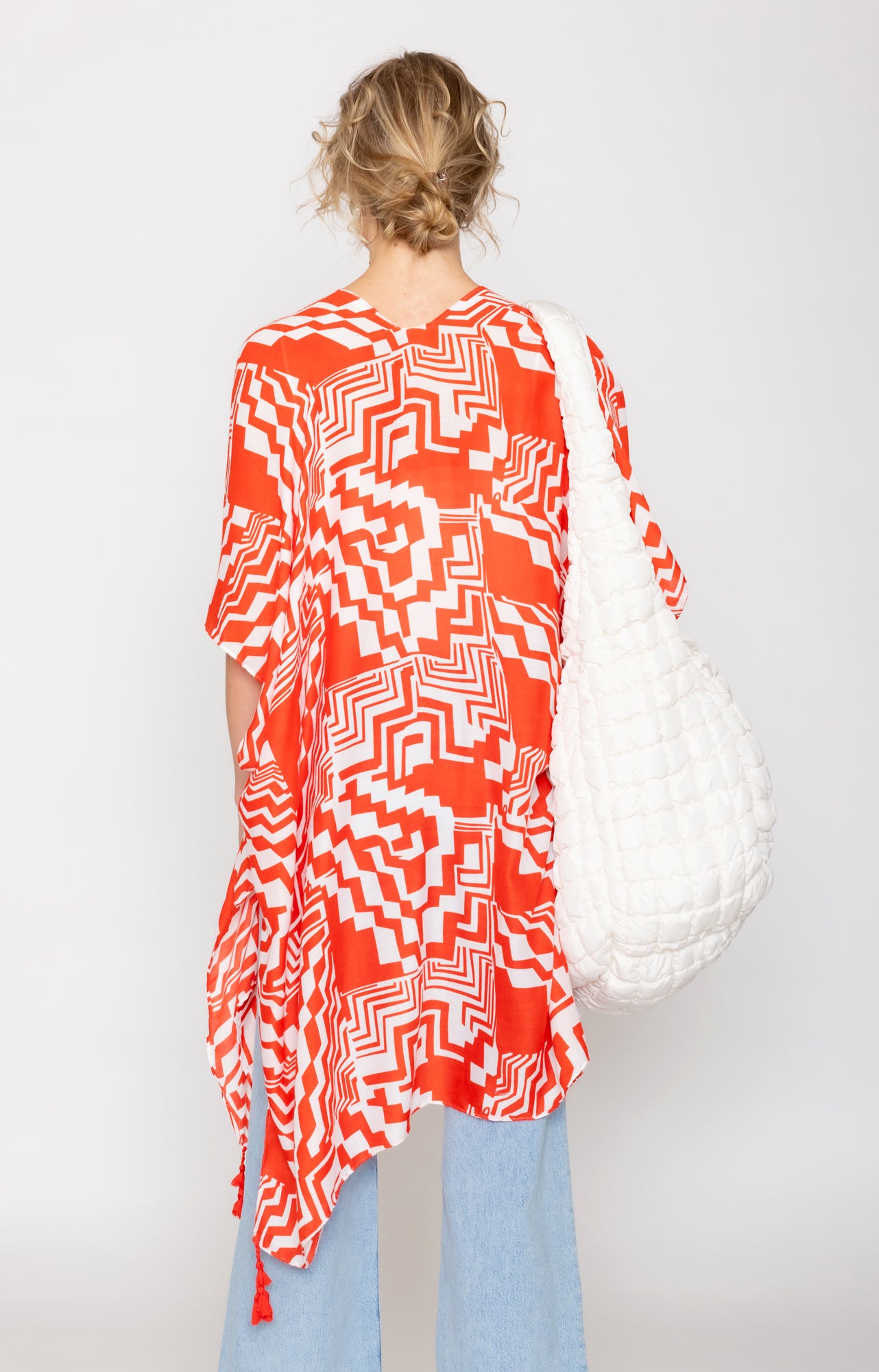 Geometric Print Kimono