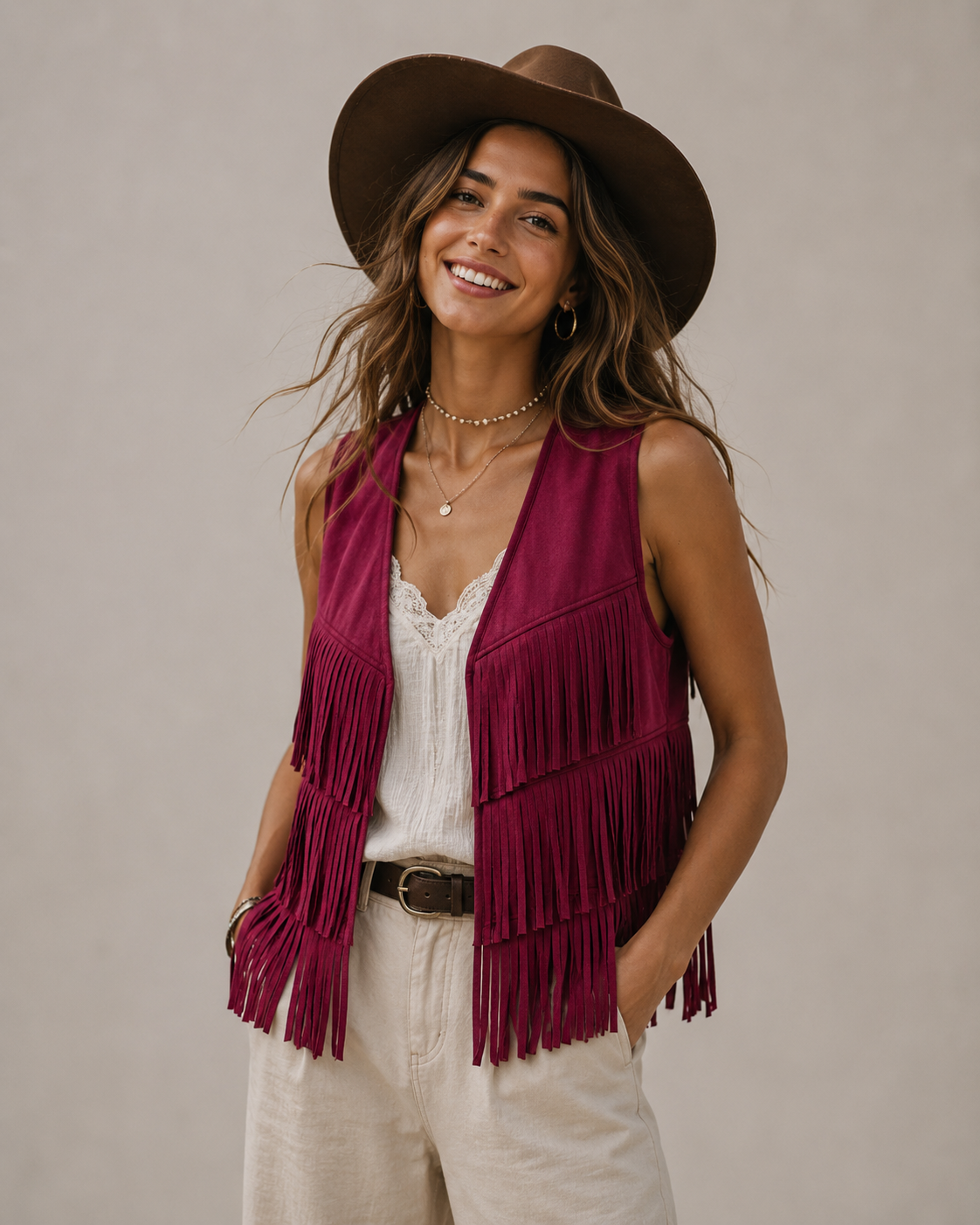 Western Tassel Vest