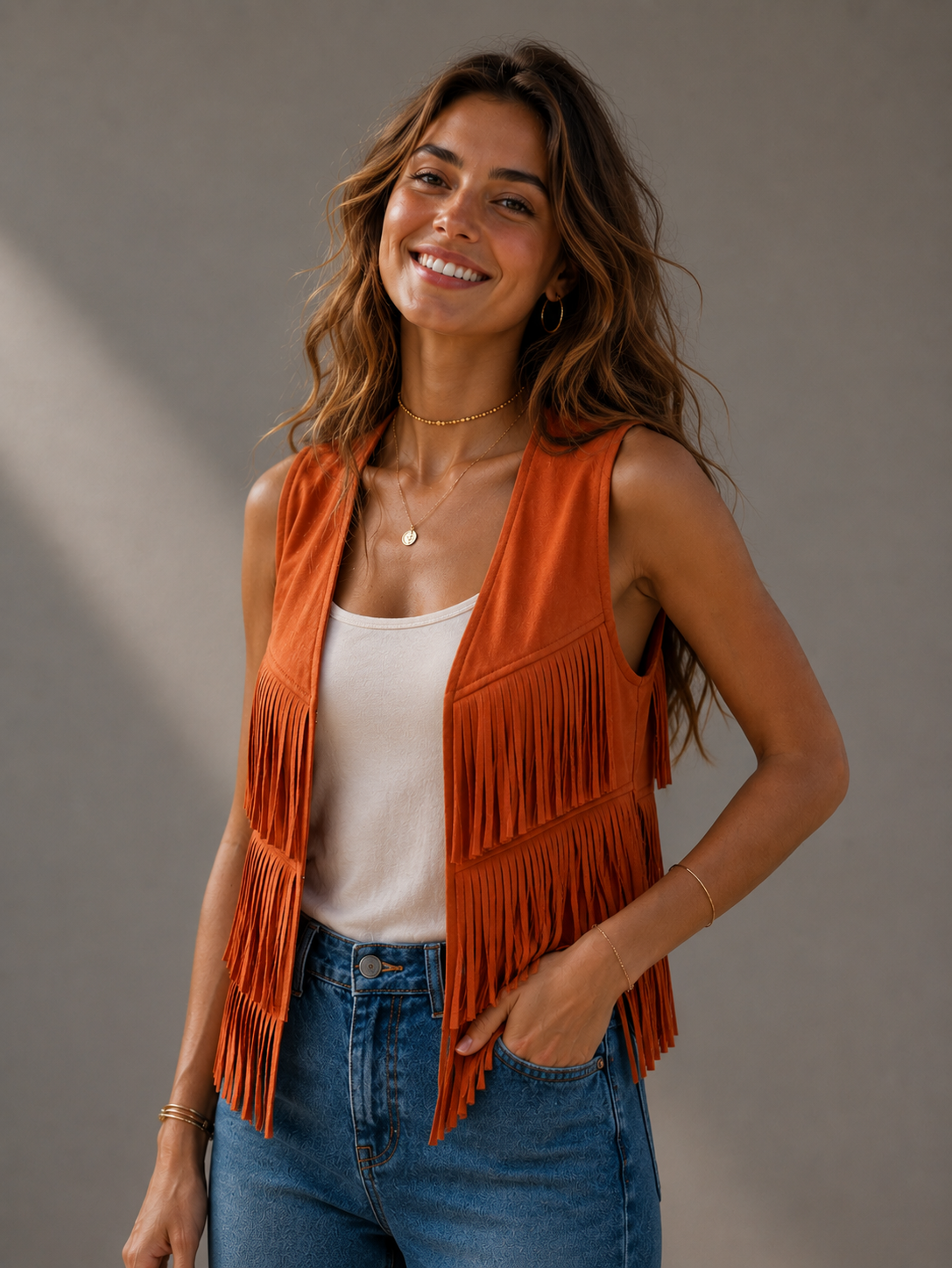 Western Tassel Vest