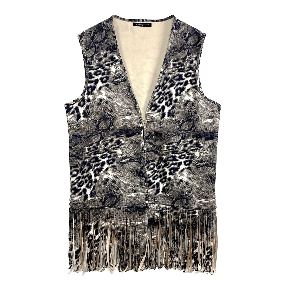 Animal Tassel Long Vest