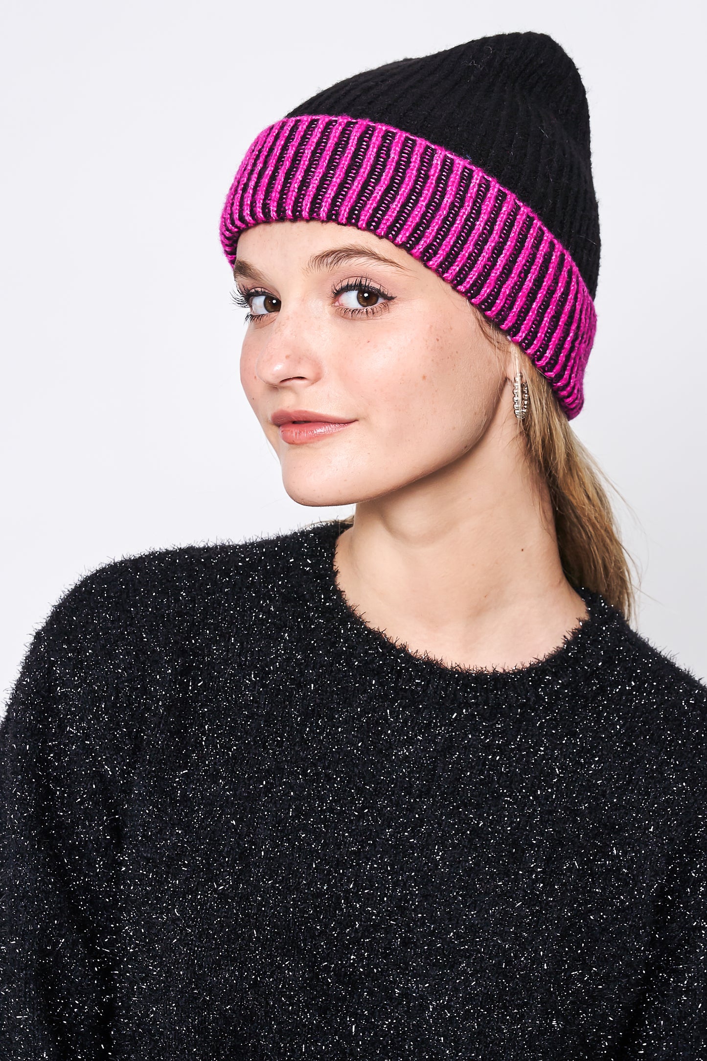 Two Tone Cuff Beanie