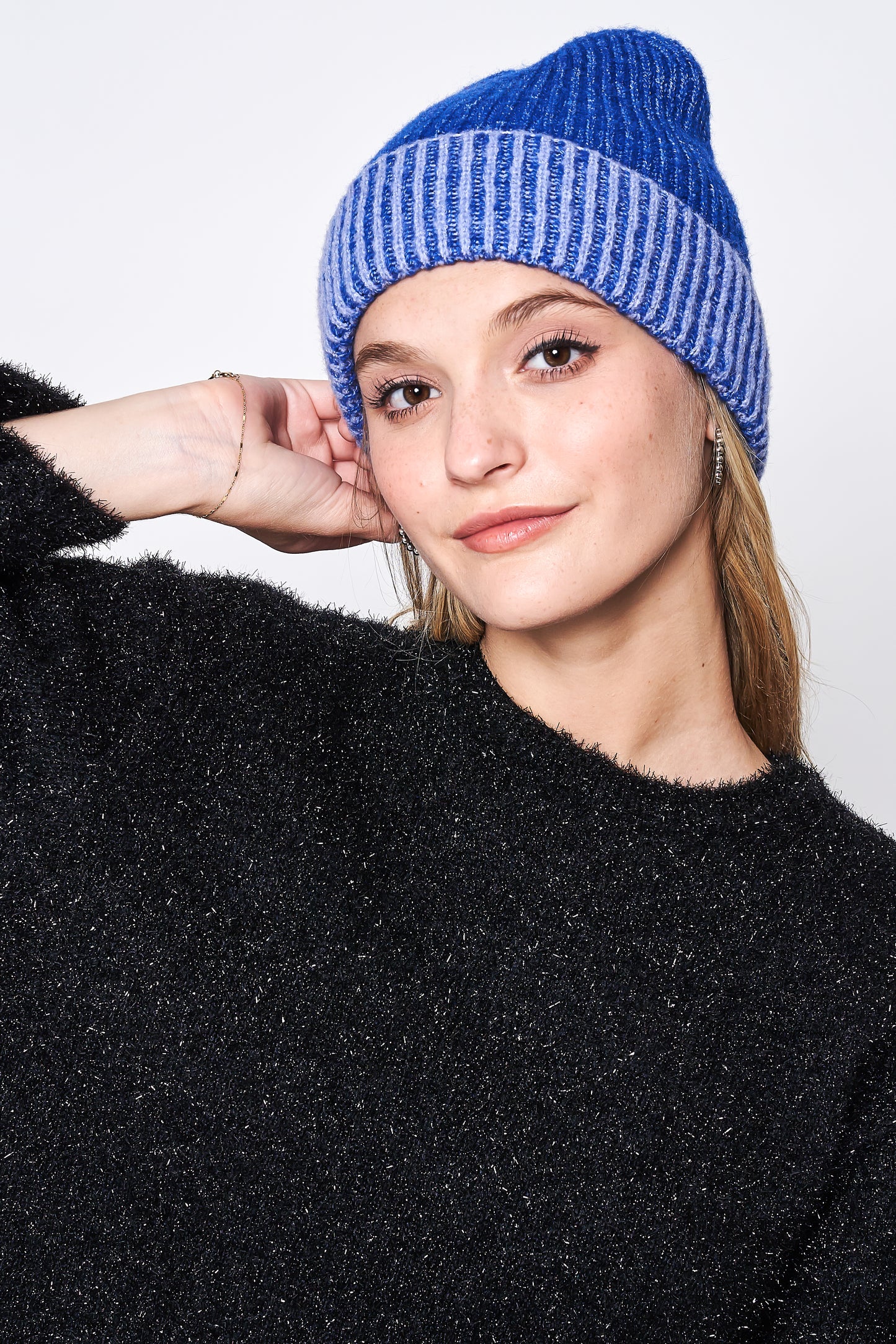 Two Tone Cuff Beanie