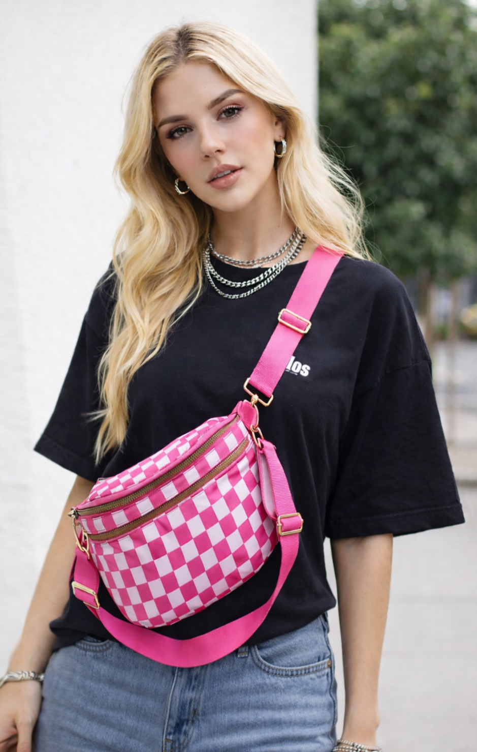 Checkered Crossbody Bag