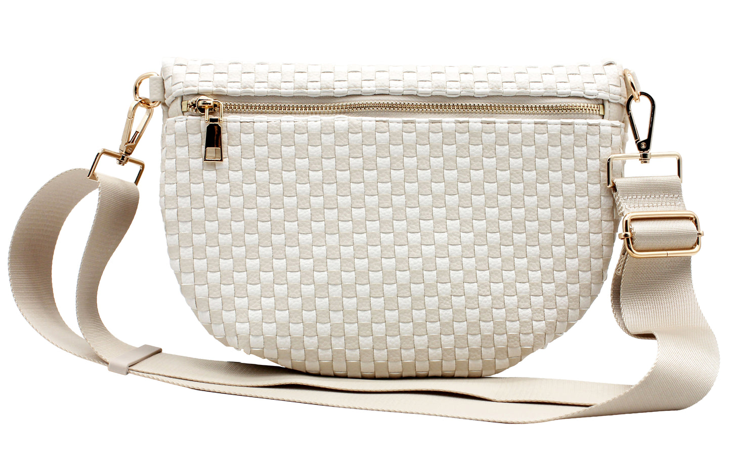 Checkered PU Crossbody Bag