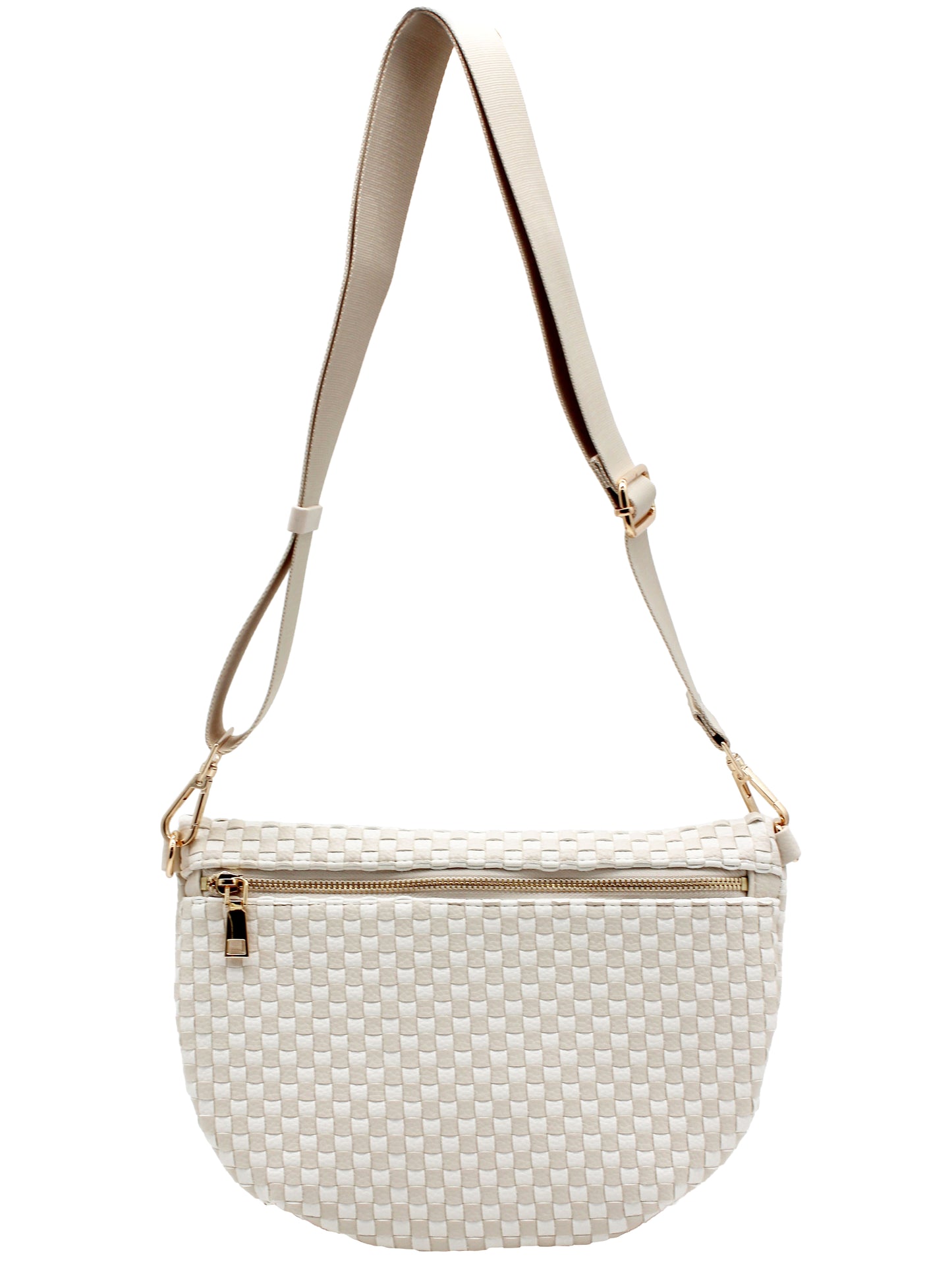 Checkered PU Crossbody Bag