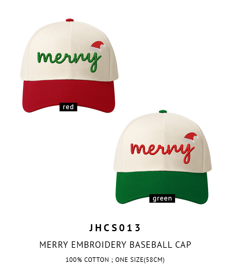 Merry Embroidery Baseball Cap