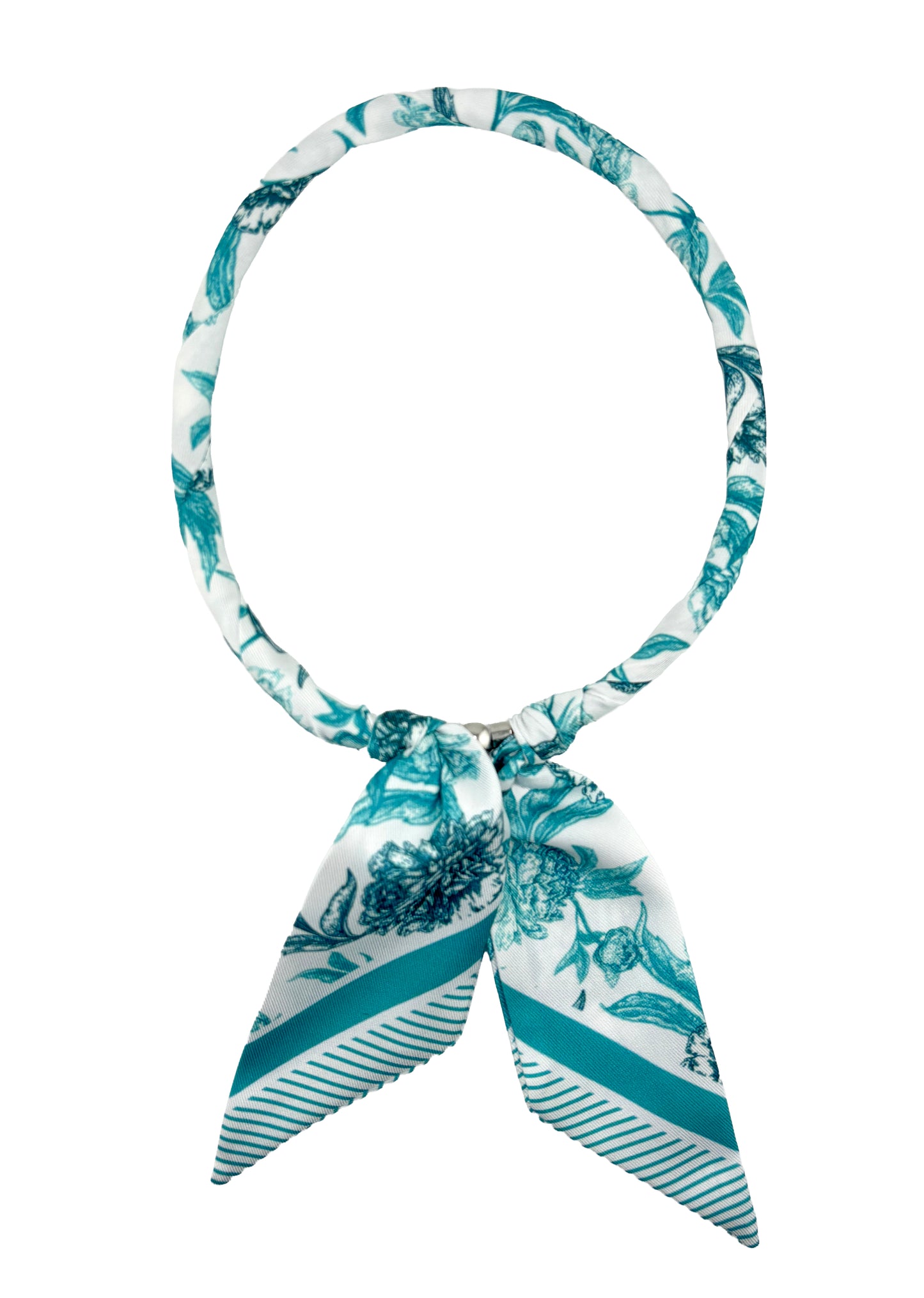 Magnetic Closure Print Scarf Necklace