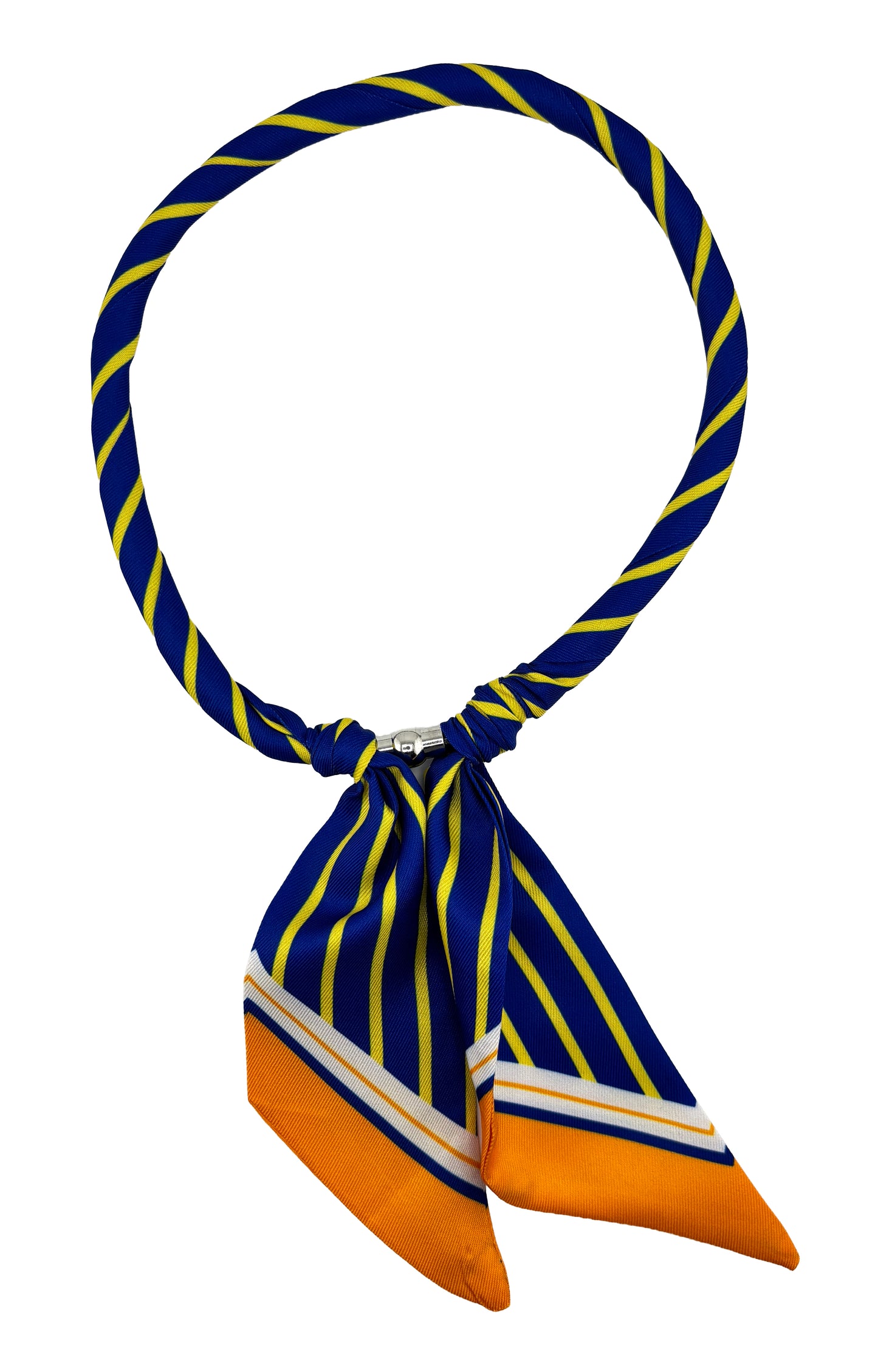 Magnetic Closure Print Scarf Necklace