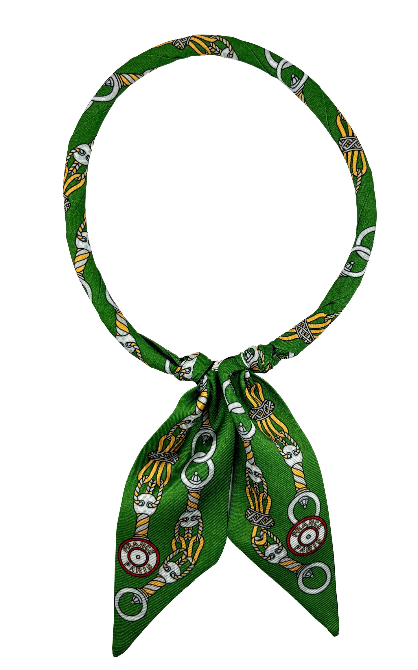 Magnetic Closure Print Scarf Necklace