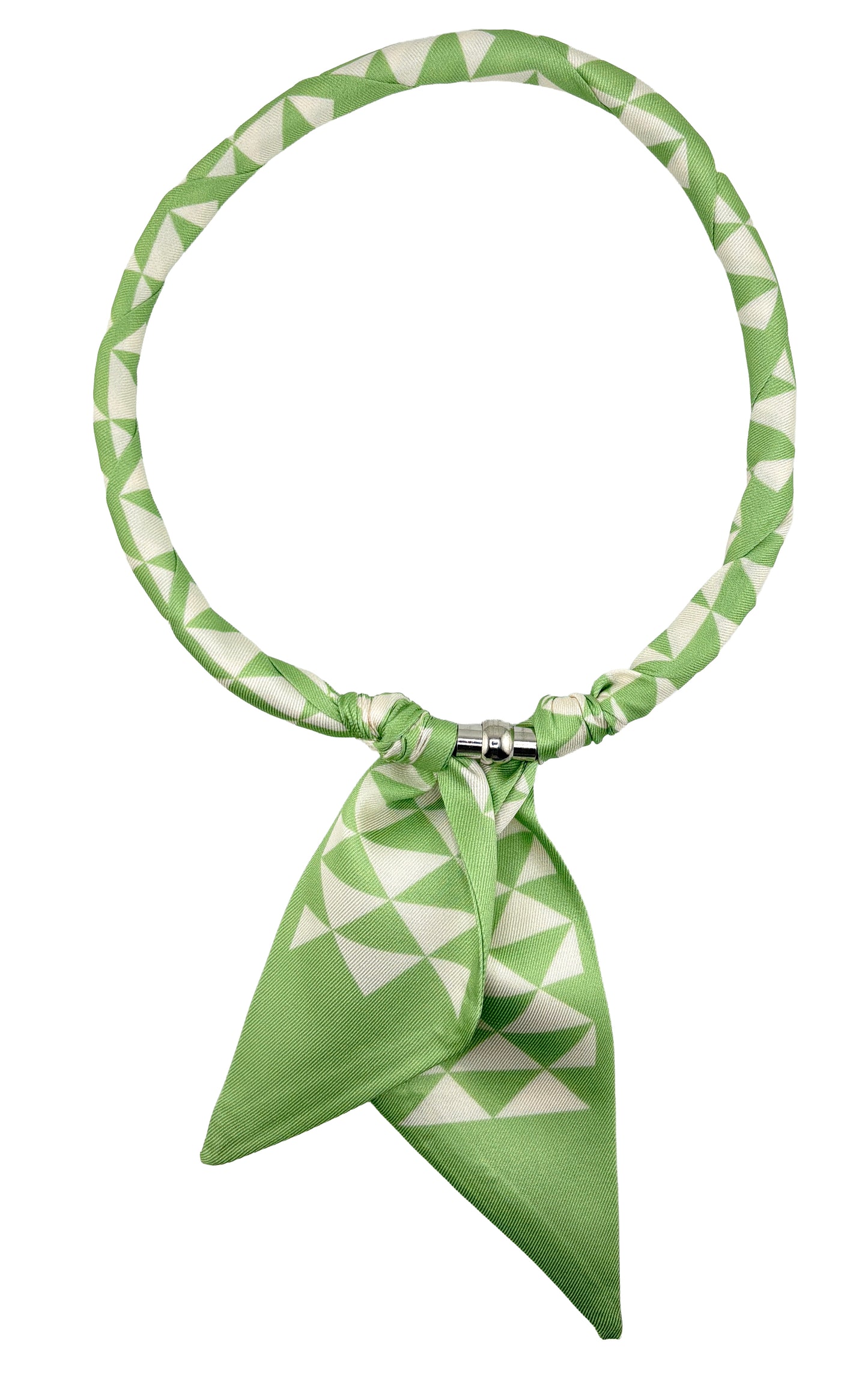 Magnetic Closure Print Scarf Necklace