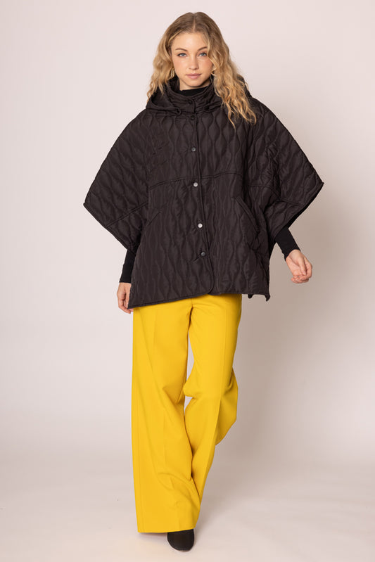 Wave Pattern Padded Cape