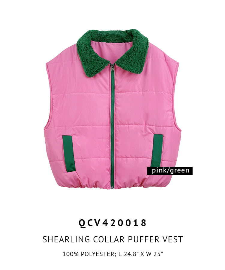 Shearing Collar Puffer Vest