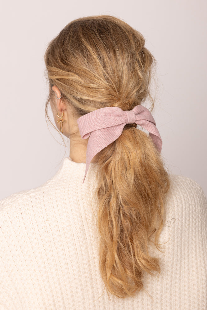 Knit Bow Hair Barrette