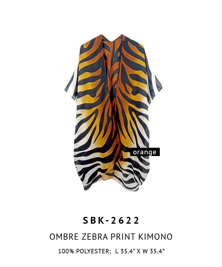 Ombre Zebra Print Kimono