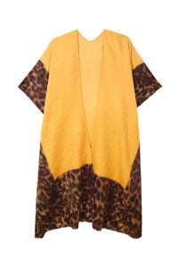 Leopard Border Cozy Kimono