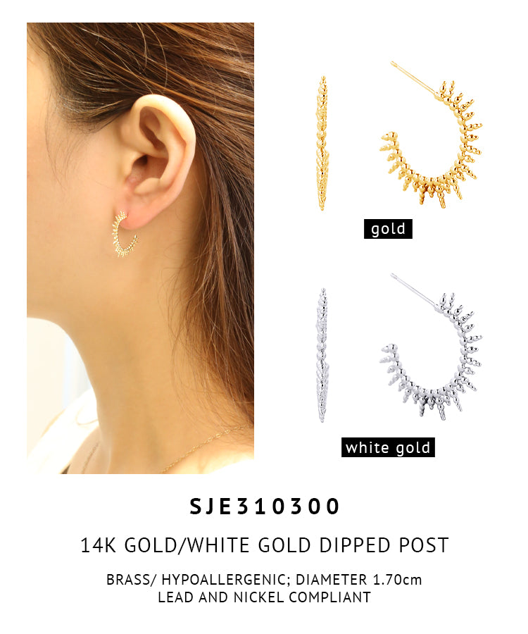 14K Gold Dipped Post Earrings