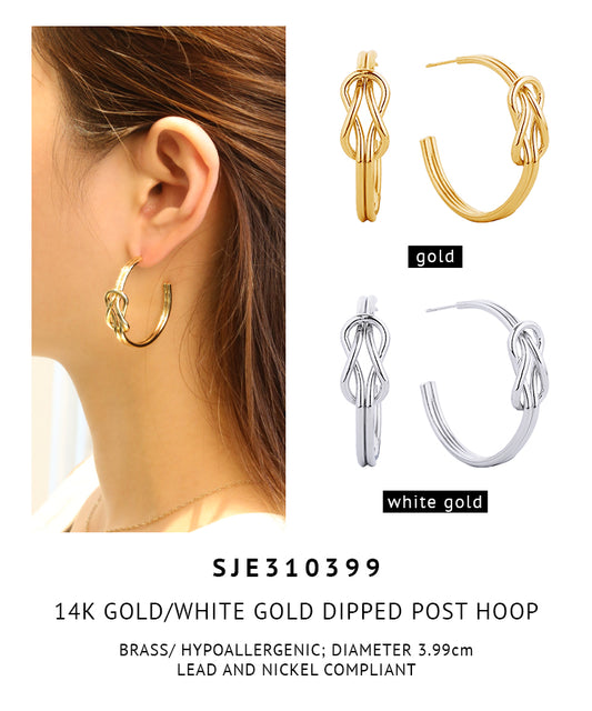 14K Gold Dipped Post Earrings