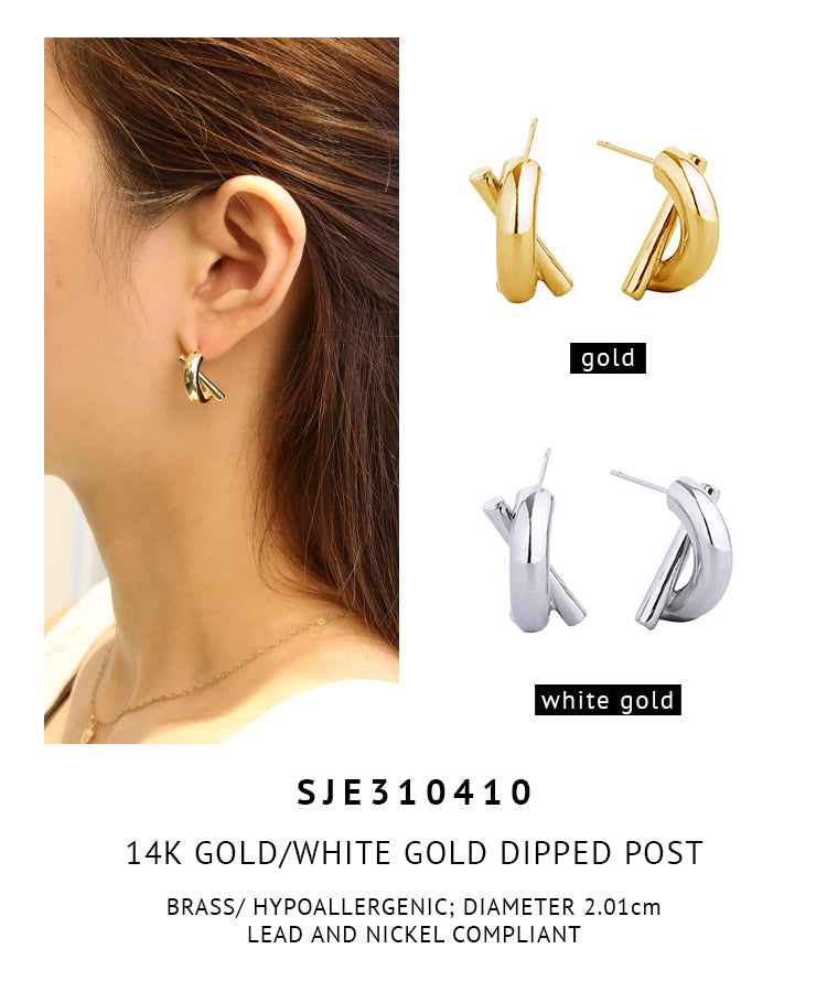 14K Gold Dipped Post Earrings