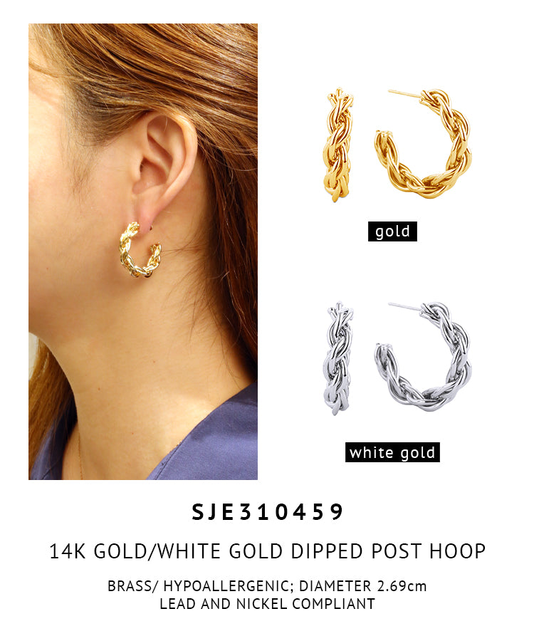 14K Gold Dipped Post Earrings