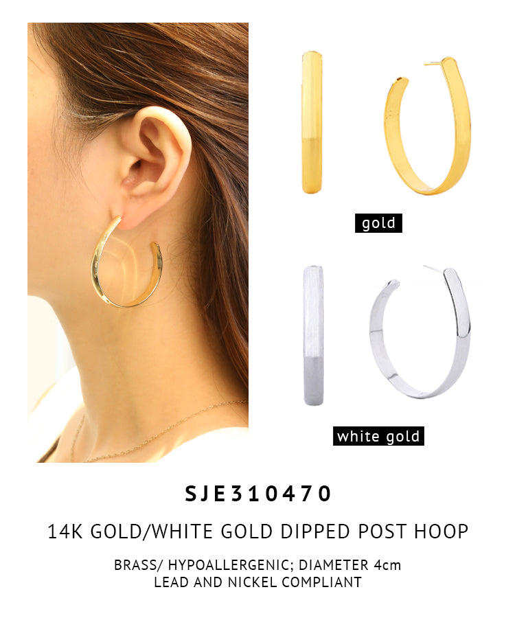 14K Gold Dipped Post Earrings