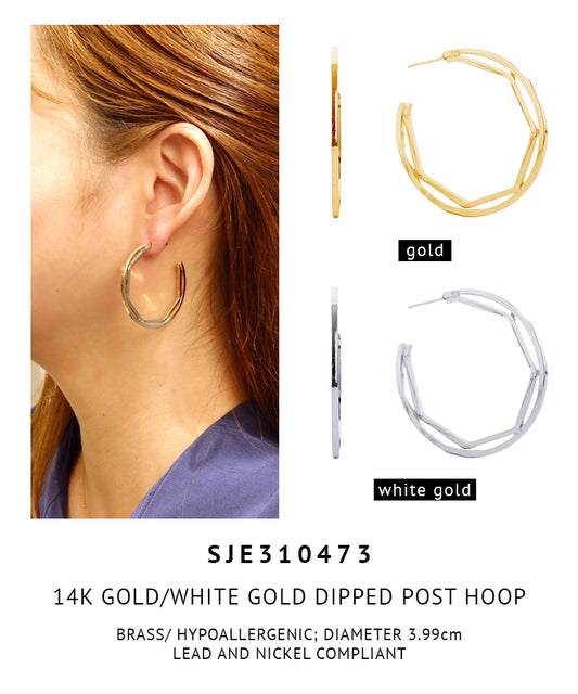 14K Gold Dipped Post Earrings