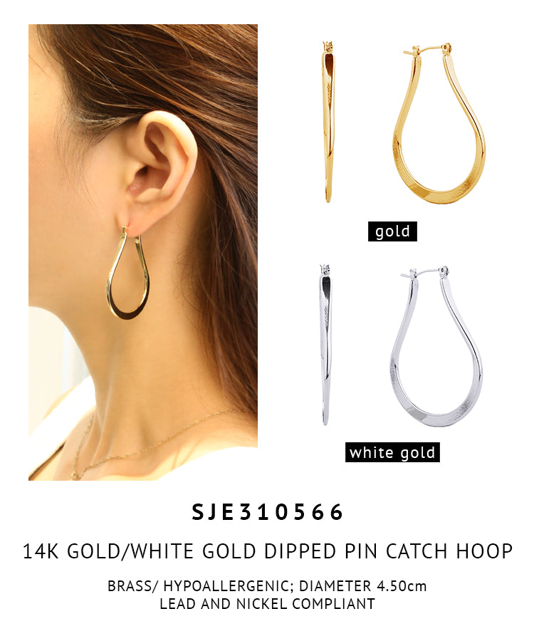 14K Gold Dipped Pincatch Earrings