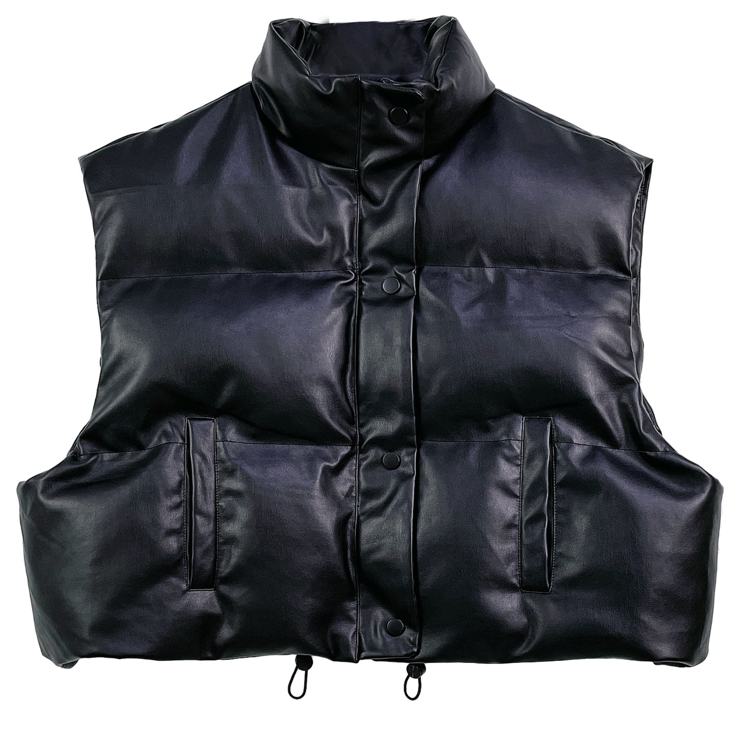 Faux Leather Padded Vest