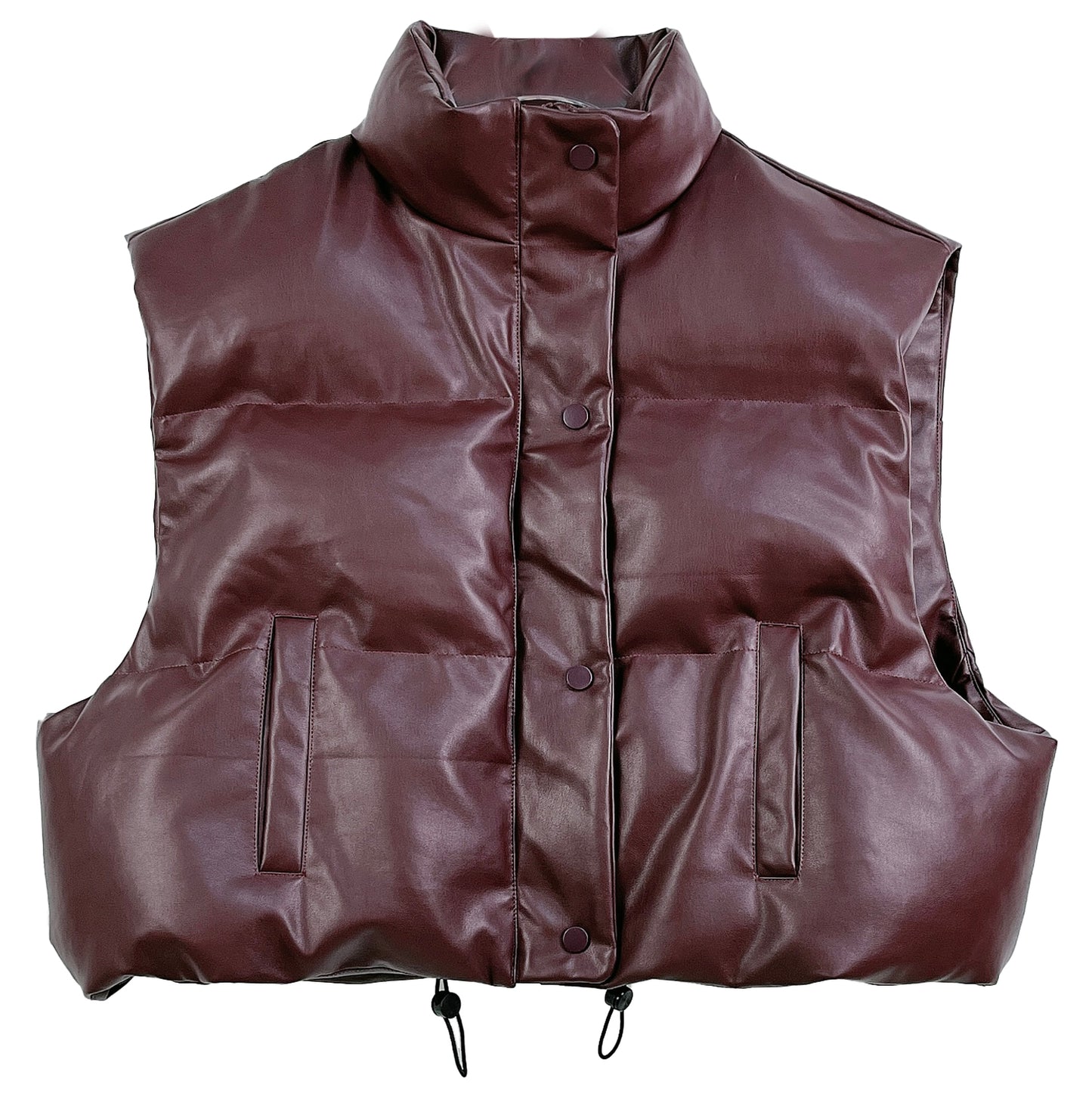 Faux Leather Padded Vest
