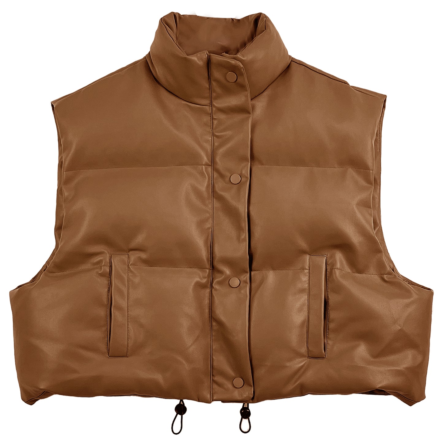 Faux Leather Padded Vest