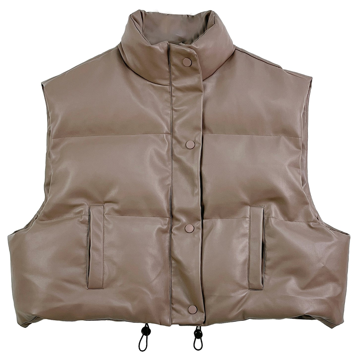 Faux Leather Padded Vest
