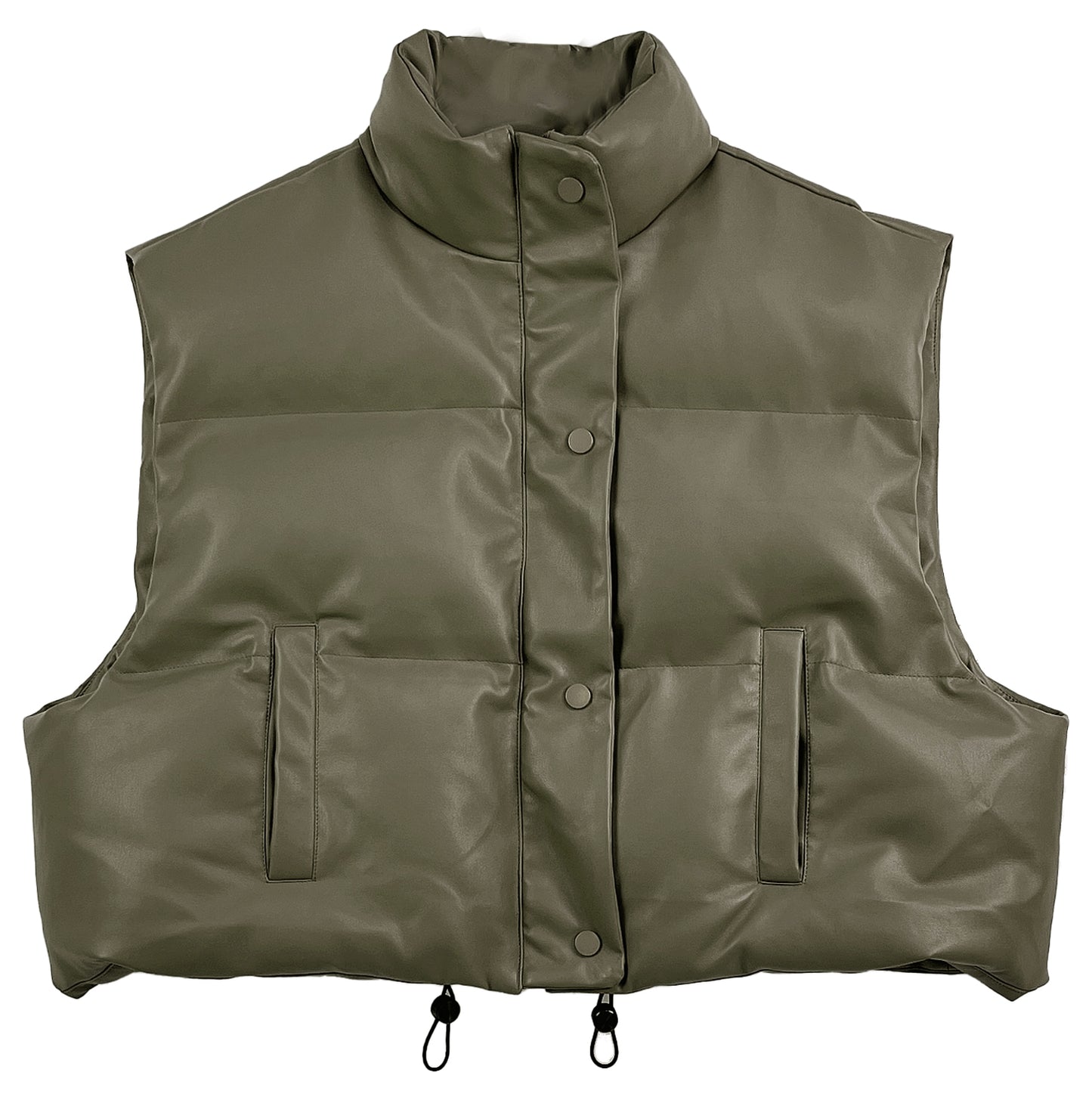 Faux Leather Padded Vest