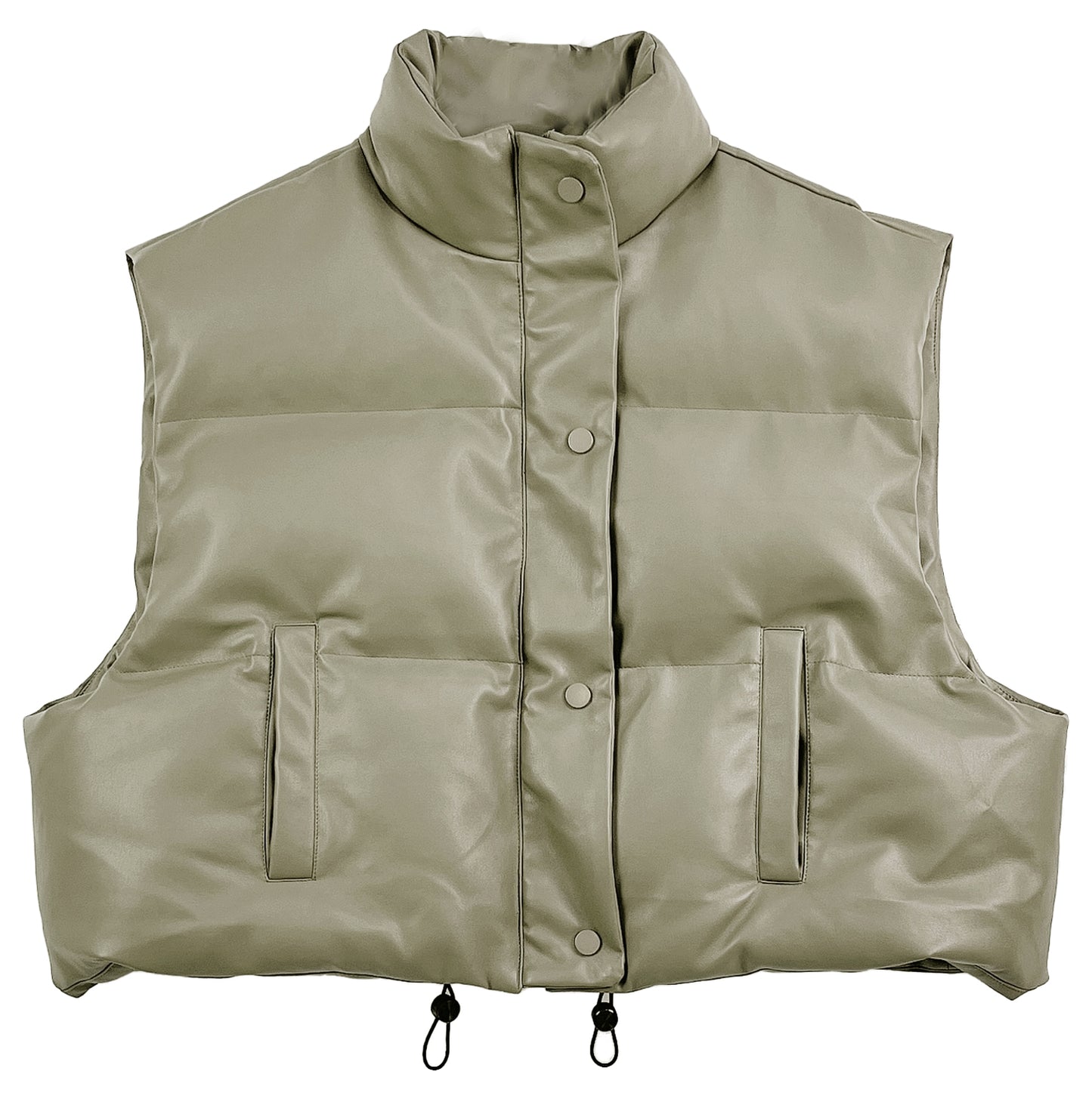 Faux Leather Padded Vest